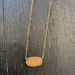 Kendra Scott Elisa rose gold pendant necklace in rose gold drusy